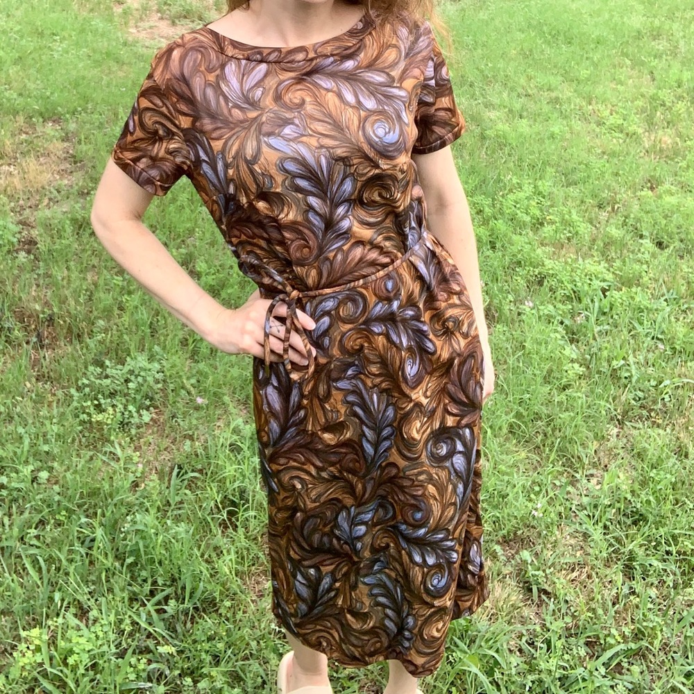 1940s abstract dress